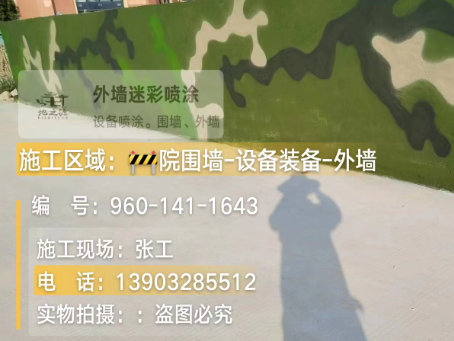 泰安 迷彩漆喷涂价格（按平方米计费）